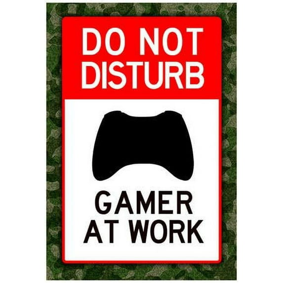 Do Not Disturb Gamer at Work, Unframed Poster Wall Art Sold by Art.Com