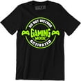 thumbnail image 1 of Do Not Disturb Gaming Mode Activated with Remote Control Men's Gift T-Shirt, 1 of 4