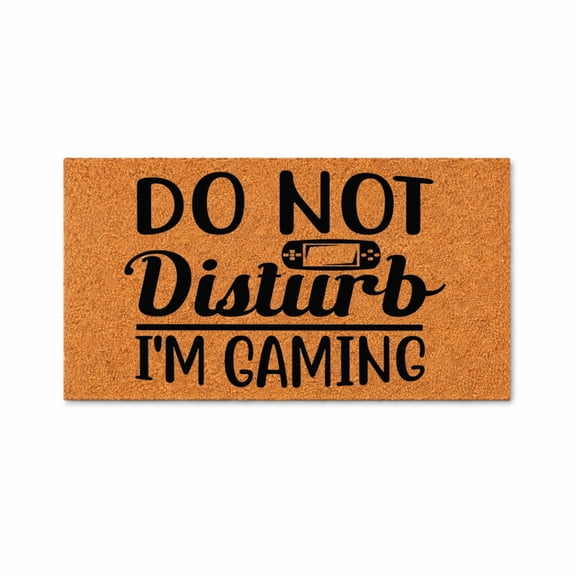 Do Not Disturb I'm Gaming, Doormat, Funny Welcome Mat, Gamer Gift (36x72 inches) 3436