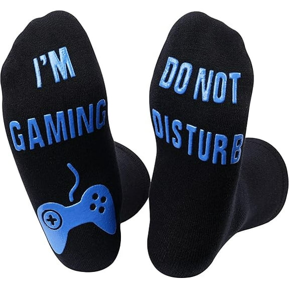Do Not Disturb I'm Gaming Socks,Funny Novelty Gaming Socks Son Gift from mom,for Fathers Husbands Dad Mens Teenage Boys Game Lover