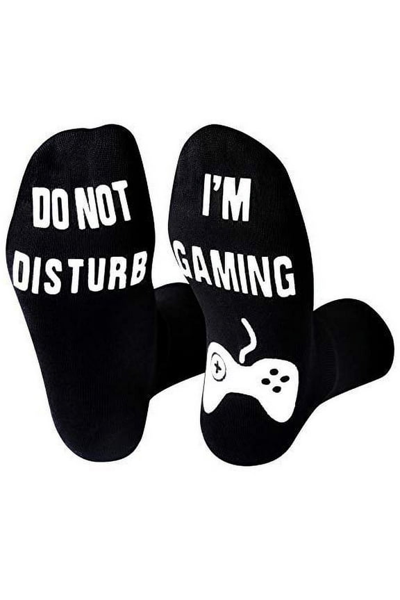 Do Not Disturb I'm Gaming Socks,Funny Novelty Socks Gaming Gift for Teen Boys Mens Gamer Kids Sons Husbands Boyfriends Women