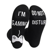 Do Not Disturb I'm Gaming Socks,Unisex Novelty Funny Sport anti-skid Socks,Soft Unisex Sock Funny Christmas Great Gifts for Men Women Gamers