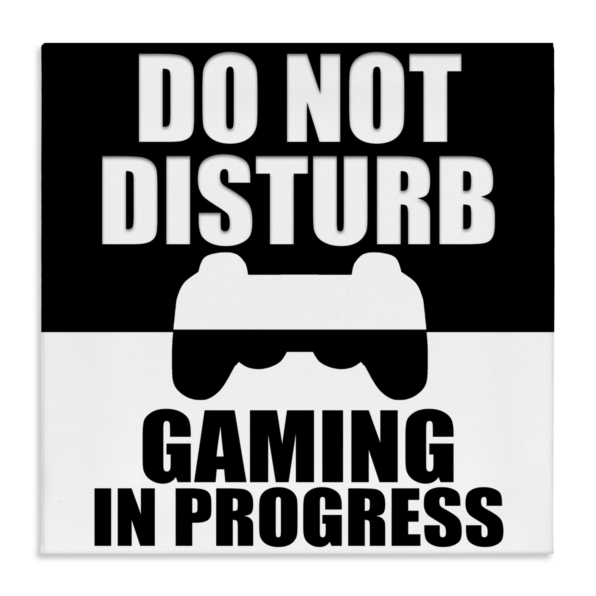 Do Not Disturb Minimal Gamer Canvas Wall Art, design by Kim Allen