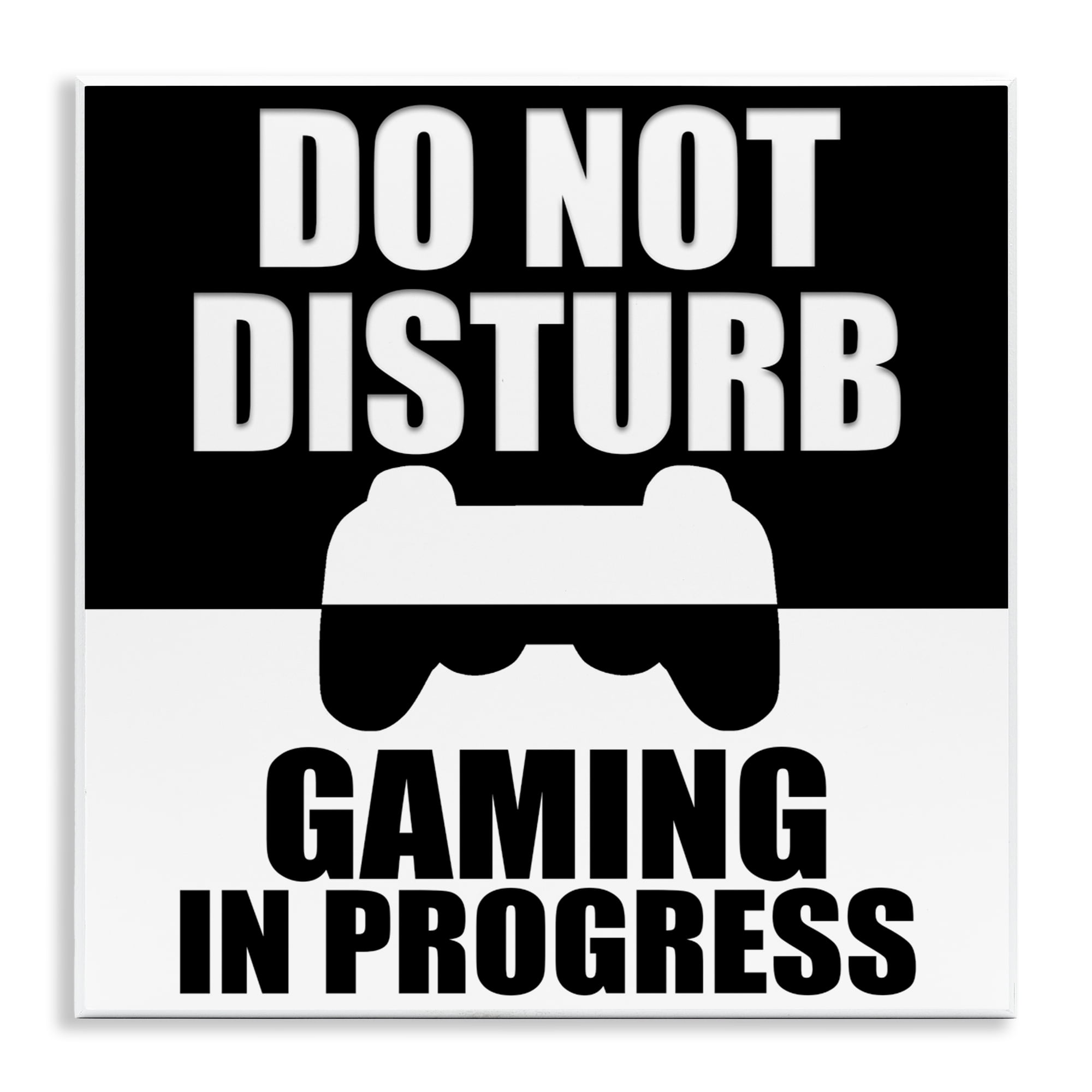 Do Not Disturb Minimal Gamer Wall Plaque Art, design by Kim Allen