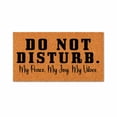 thumbnail image 1 of Do Not Disturb Peace Joy Vibes Doormat, Funny Welcome Entryway Door Mat, Indoor Outdoor Front Door Mat (36x60 inches) WoodByStu 5948, 1 of 4