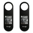 thumbnail image 1 of Do Not Disturb Sign 2 Pack Executive Quality Door Hanger | Eco Leather Hotel Style DND, 1 of 6