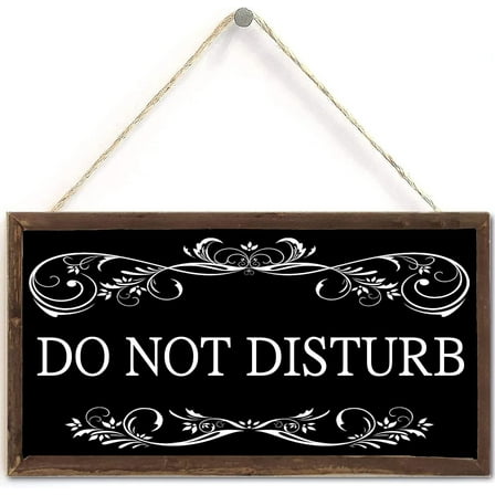 Do Not Disturb Sign Hanging Decor 10x5 Inch, Decorative Wood Sign Home Decor