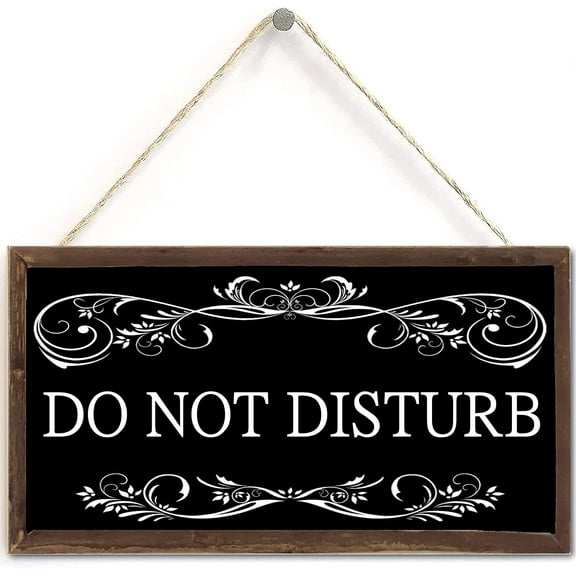 Do Not Disturb Sign Hanging Decor 10x5 Inch, Decorative Wood Sign Home Decor
