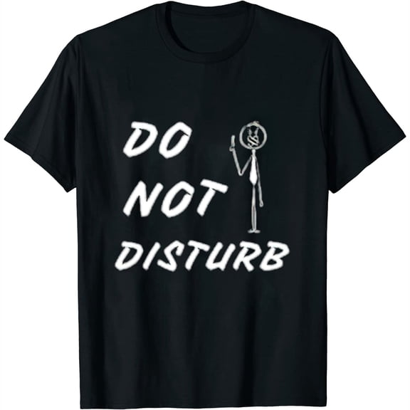 Do Not Disturb Stickman "Bob" Womens T-Shirt Black X-Large