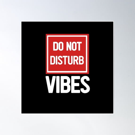 Do Not Disturb Vibes Poster Wall Art, Modern Wall Decor, 30x30 UNFRAMED