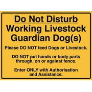 Do Not Disturb Working Livestock Guardian Dog Sign Metal Tin Sign Caution Danger Safety Security Warning Notice Signs