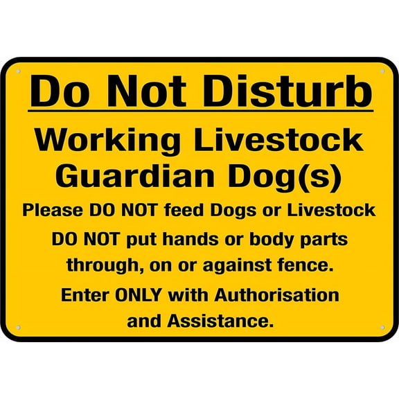 Do Not Disturb Working Livestock Sign - 12×8 Inches, Premium Aluminum Yard Sign, Sun-Proof Rust-Free Home Farm Decor