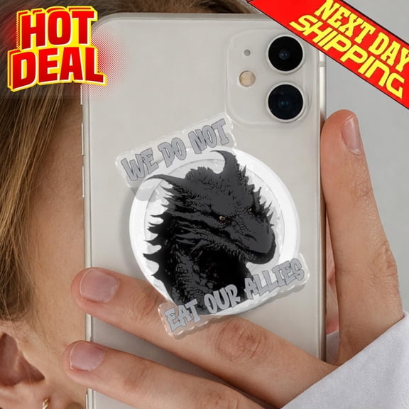 Do Not Eat Allies Dragon MagSafe Phone Grip, Gothic Dragon Magnetic Griptok, Unique Phone Holder Mythology Lovers, Fantasy Griptok