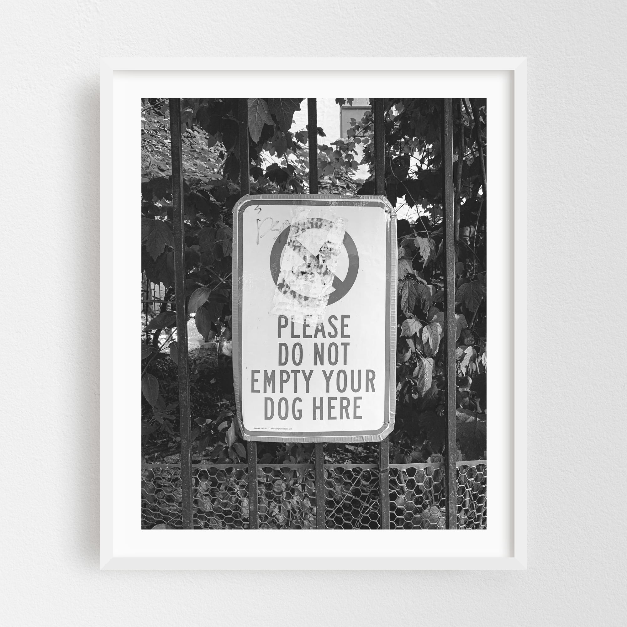 Do Not Empty Your Dog B&W - Manhattan New York Photography Humor Black ...