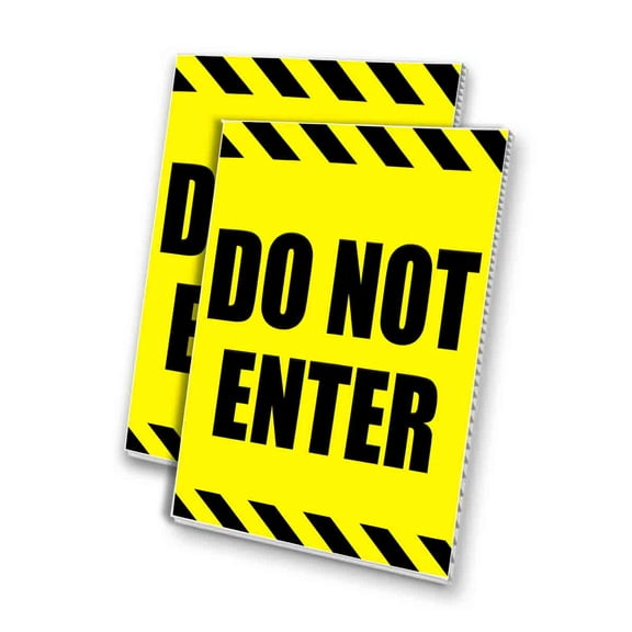 Do Not Enter (24" X 36") 4mm Corrugated Plastic Panel, Graphics Applied To 1 Side (Pk of 2)