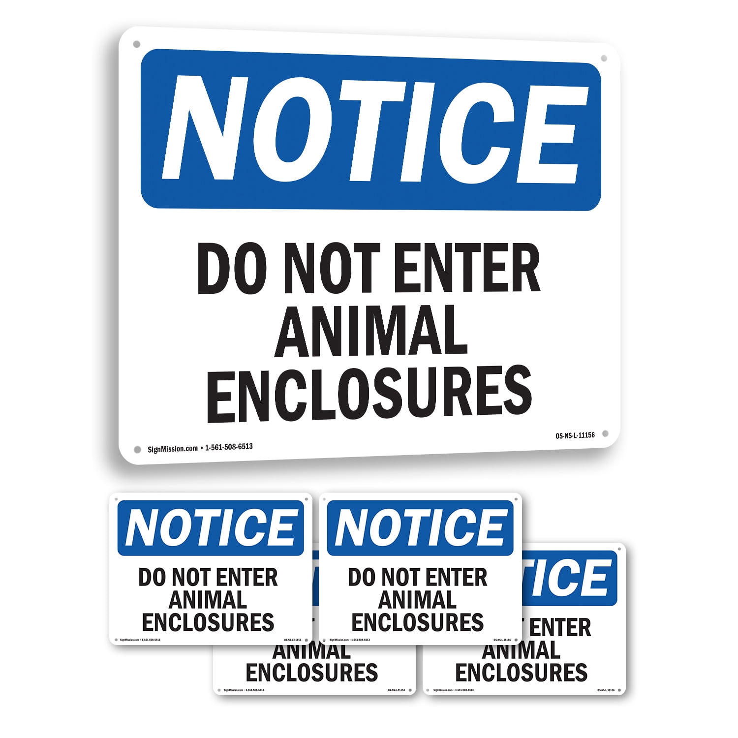 Do Not Enter Animal Enclosures OSHA Notice Aluminum Sign 10 Inch x 7 ...