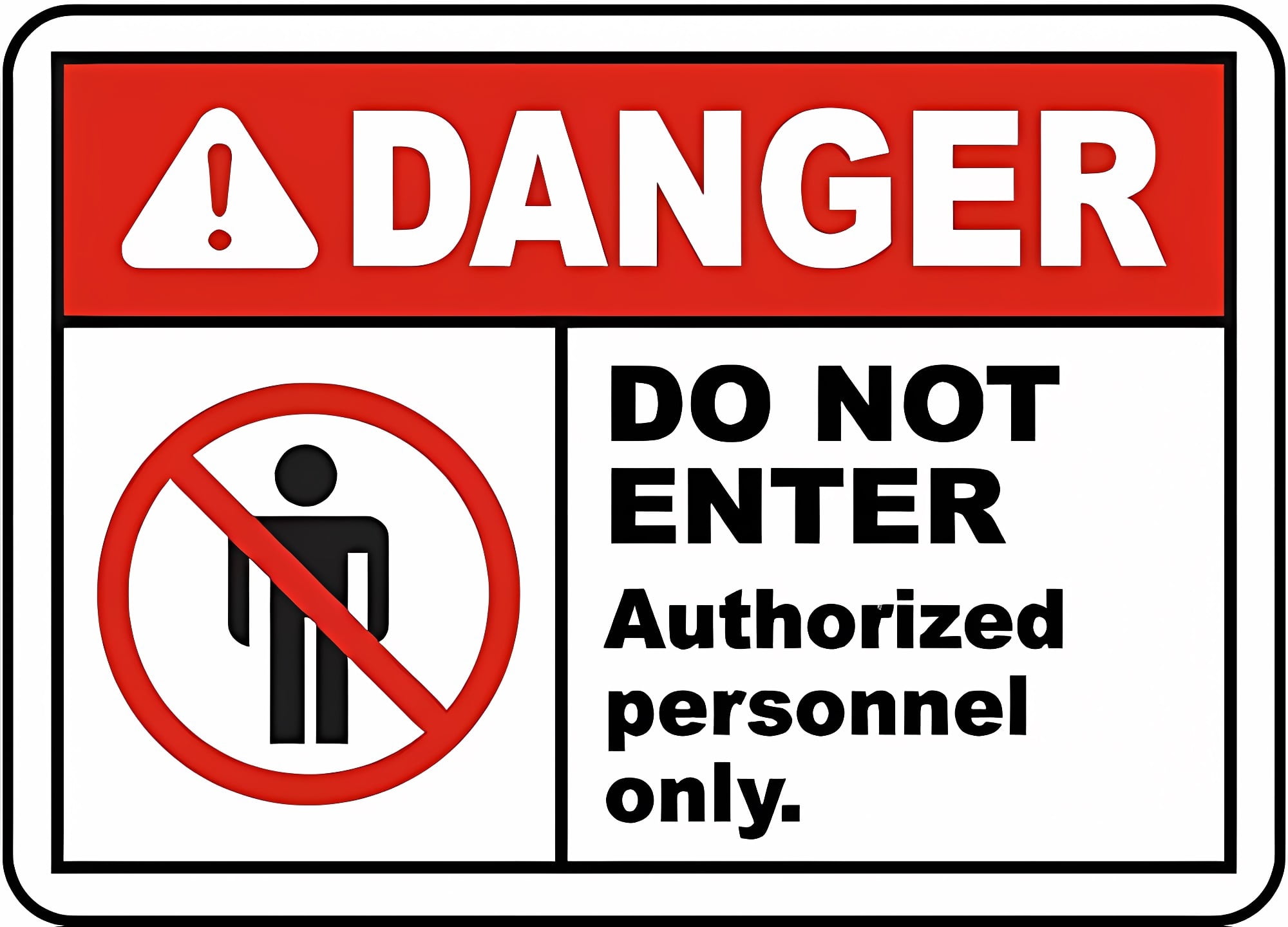 Do Not Enter Authorized Personnel Only Vintage Tin Warning Sign - 8