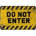 thumbnail image 1 of Do Not Enter Danger Warning Non-Slip Absorbent Resist Dirt Doormat Entrance Rug Inside Floor Mats for Home Bedroom Kitchen Front Porch 16X24 Inches, 1 of 6