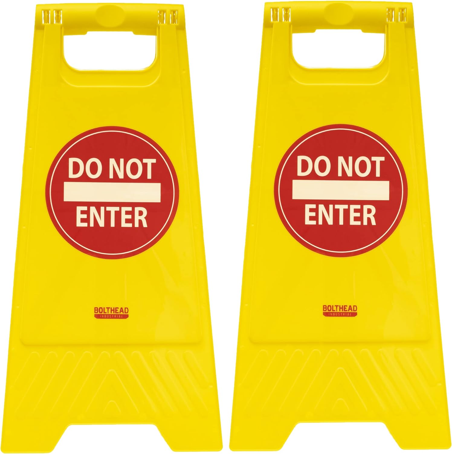 Do Not Enter Floor Signs DoubleSided, Portable, Foldout Signage