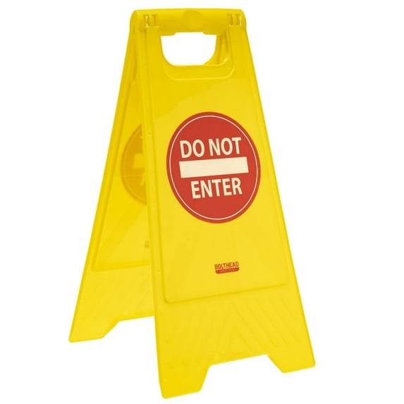 Do Not Enter Floor Signs, Double-Sided Portable Signage, Block Off Areas