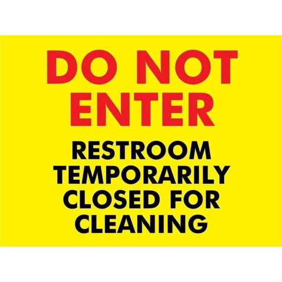 Do Not Enter Restroom Temporarily Closed For Cleaning Sign Home Kitchen Farm Garden Garage Wall Decor 12X8Inch