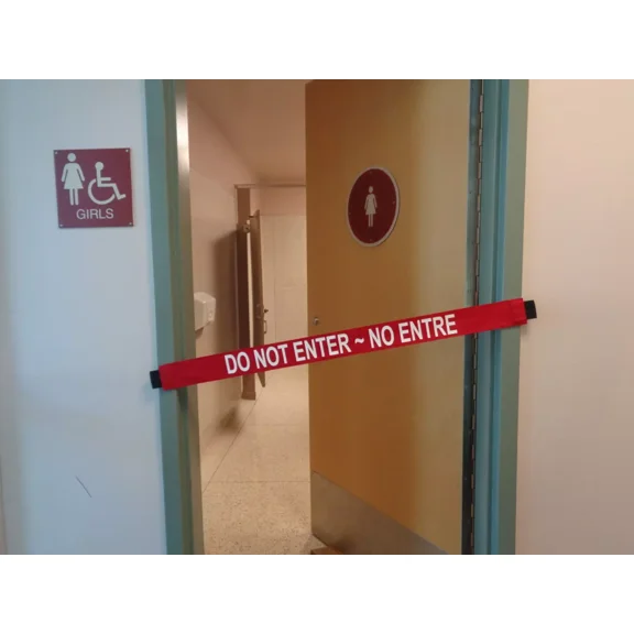 Do Not Enter Sign English/Spanish - Nylon Banner with Magnetic Ends