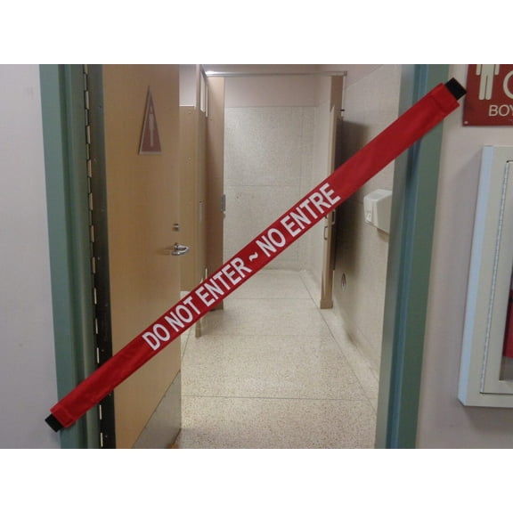 Do Not Enter Sign English/Spanish - Nylon Banner with Magnetic Ends