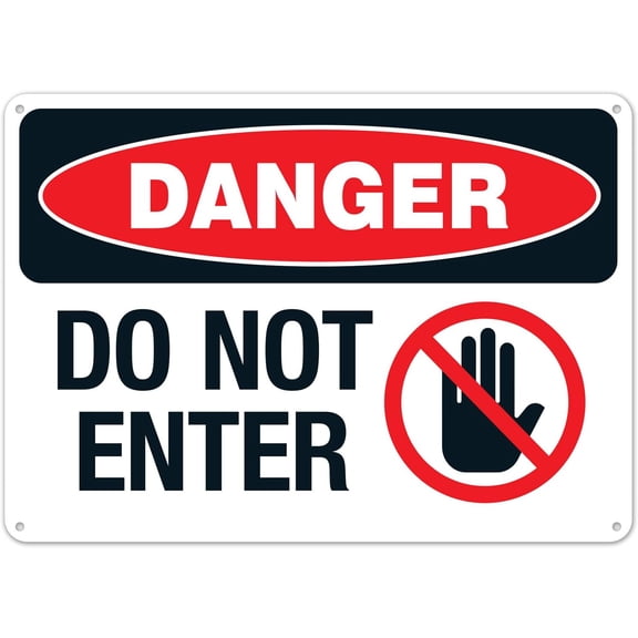 Do Not Enter Sign (#S07) Metal Sign 12X8 Inches