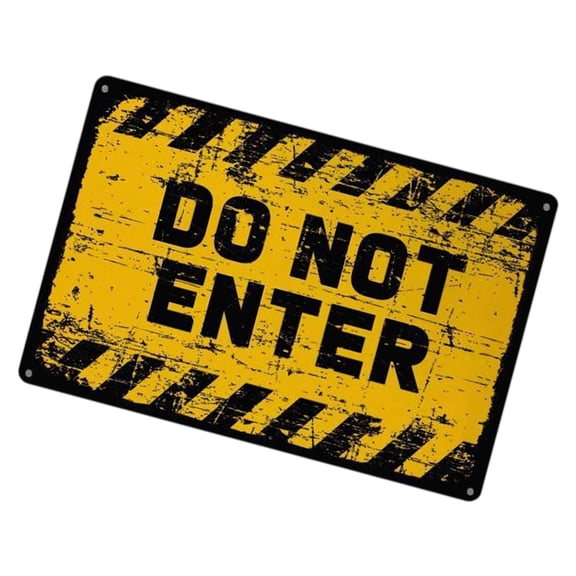 Do Not Enter Signs Indoor/Outdoor Metal Warning Signs Fade/Weather Resistant Easy to Install Keep Out Not Entry Sign