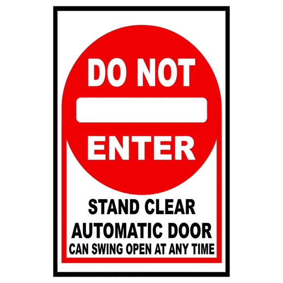 Do Not Enter Stand Clear Decal Pair. 12"x8" Outdoor & Indoor Aluminum Metal Tin Sign 8 X 12 Inch