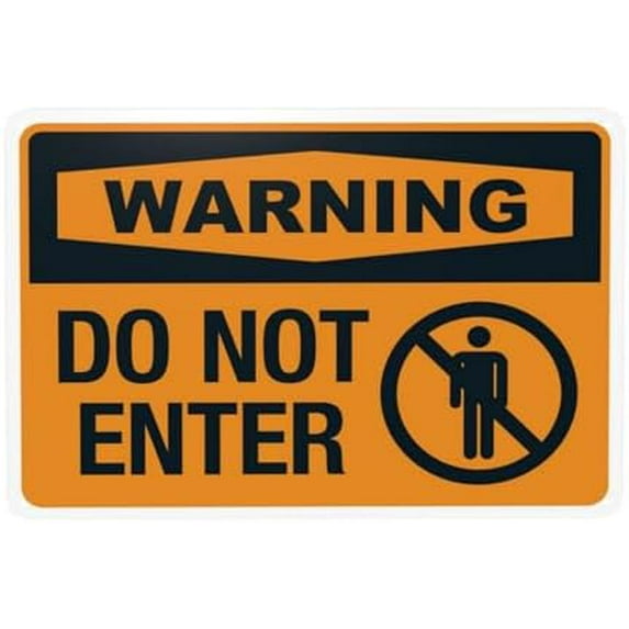 Do Not Enter Warning Sign, Do Not Enter Metal Signs for Home Business Outdoor Indoor Road Yard Garage Street Wall Caution Custom Decor 12 x 8 Inches