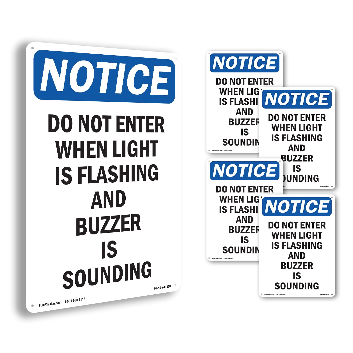 Do Not Enter When Light Is Flashing OSHA Notice Rigid Plastic Sign 24 Do Not Enter When Light Is Flashing OSHA Notice Rigid Plastic Sign 24