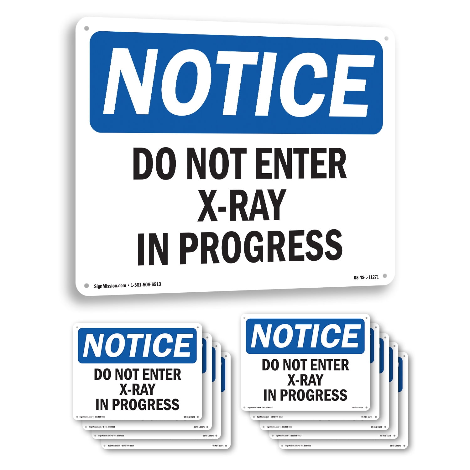 Do Not Enter X OSHA Notice Aluminum Sign 24 Inch x 18 Inch - 10 Pack ...