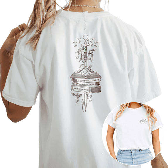 Do Not Fear Failure Do Not Fear Critics Sword Dragon Tattoo Book Lover Graphic Tees T-Shirt Tops Short Sleeve White S-5XL
