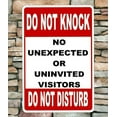 thumbnail image 1 of Do Not Knock/Disturb Sign No Visitors Tin Sign 8x12, 1 of 5