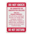 thumbnail image 1 of Do Not Knock Do Not Disturb Sign Red Warning Metal Tin Signs Home Door Wall Decor Sign Gift Size 8 X 12Inch, 1 of 5