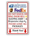 thumbnail image 1 of Do Not Knock or Ring Door Bell Sleeping Baby Please Leave All Package Warning Metal Aluminum Sign 18x24, 1 of 1