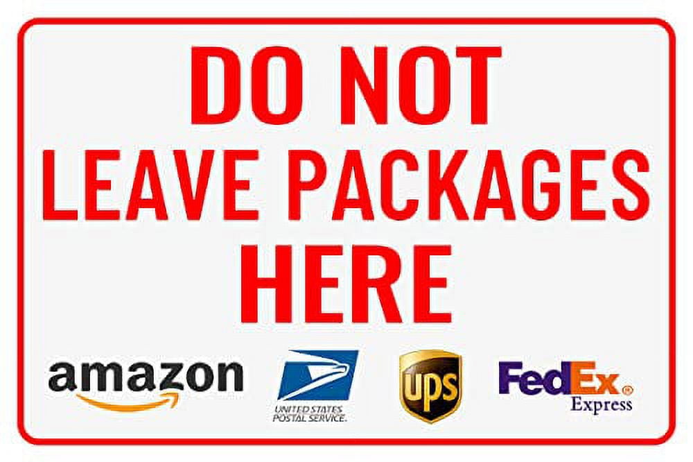 Eveokoki "Please Do Not Leave Packages Here" Sign - 8x12 Inch Aluminum Metal Sign For Delivery Instructions, Outdoor/Indoor