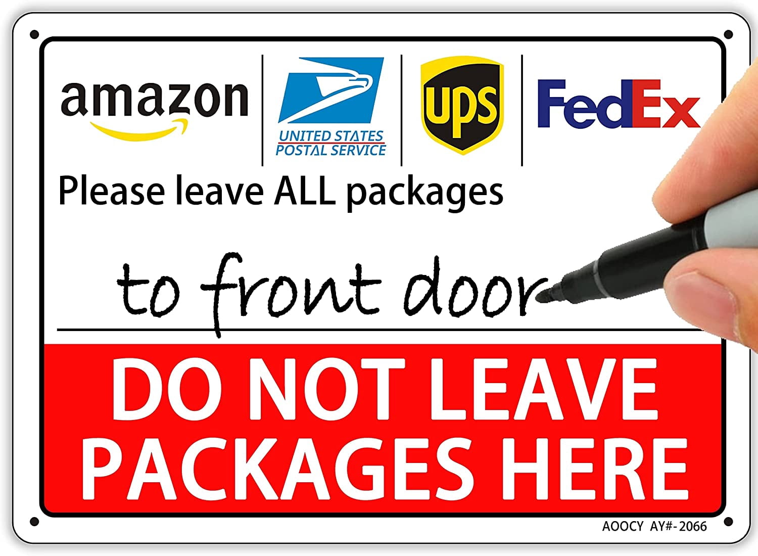 Do Not Leave Packages Here, Package Delivery Sign - Metal Aluminum Rust ...