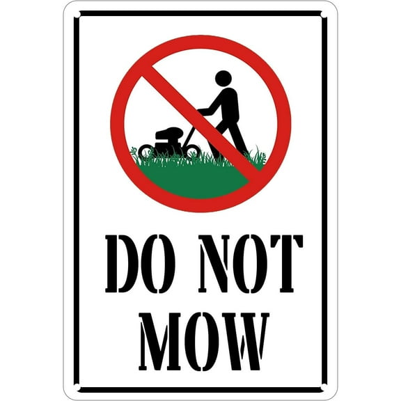 Do Not Mow Sign For Yard, 8 x 12 inch Durable Sign, UV Protected and Weatherproof, Durable Ink, Easy to Install, Indoor/Outdoors Use