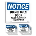 thumbnail image 1 of Do Not Open Door Must Be Opened From The Inside OSHA Notice Aluminum Sign 18 Inch x 12 Inch - 10 Pack, 1 of 8