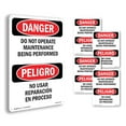 thumbnail image 1 of Do Not Operate Maintenance Bilingual OSHA Danger Aluminum Sign 24 Inch x 18 Inch - 5 Pack, 1 of 8