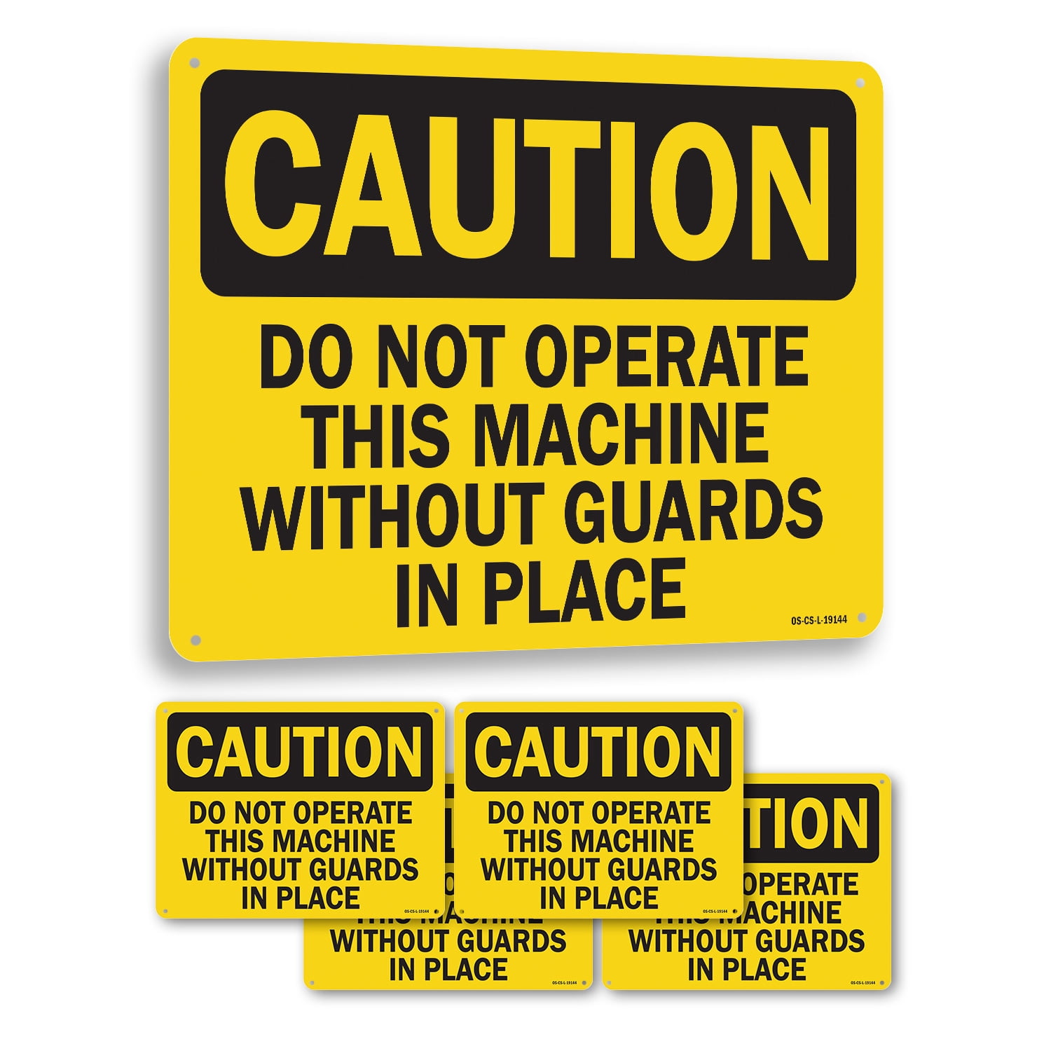 Do Not Operate This Machine Without Guards In Place OSHA Caution ...