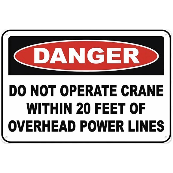 Do Not Operate Within 20 Feet Sign - 8"x12" Tin Metal Warning Sign, Vintage Decor for Home Farm Bar Coffee Shop