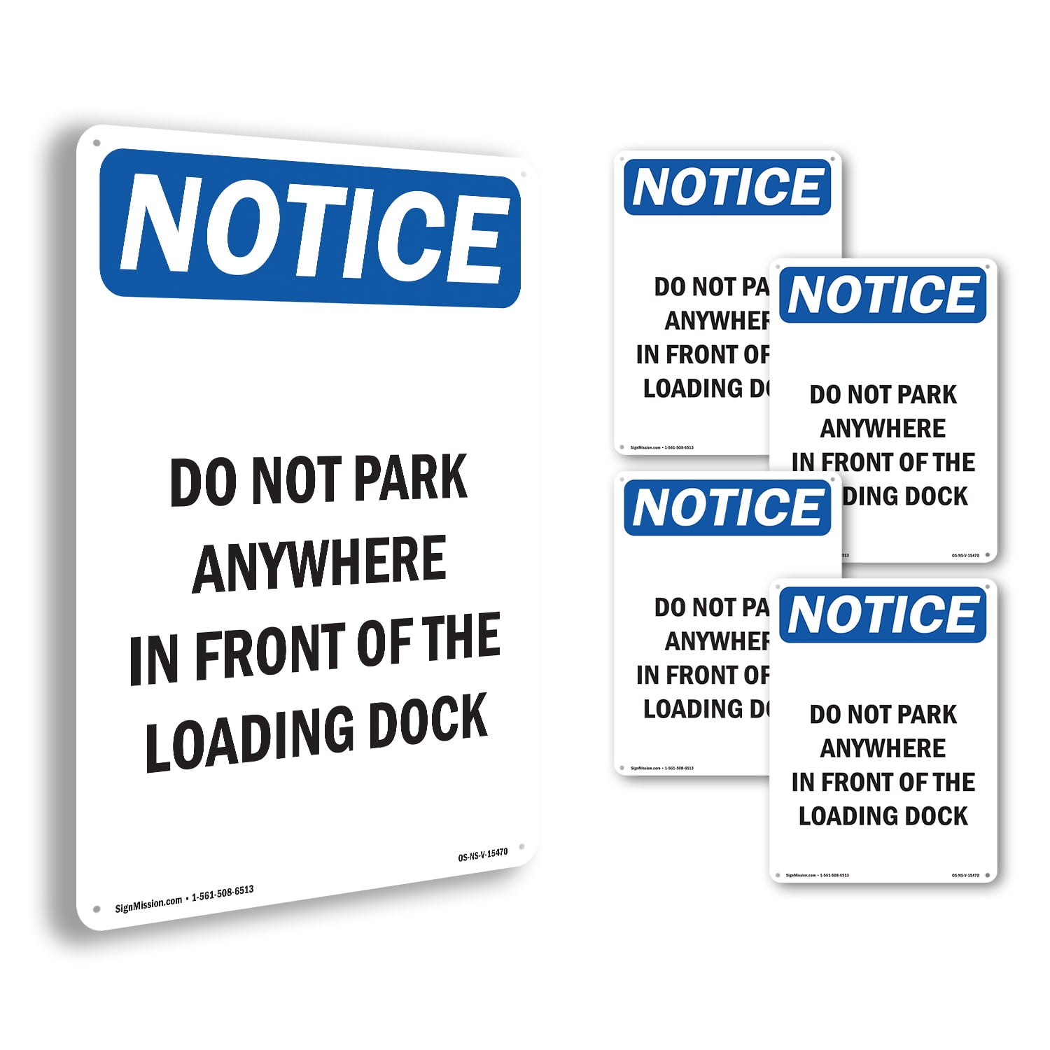 Loading Dock Outside Sign Do Not Park In Front Of The Loading Dock OSHA Notice Rigid Plastic Sign ...