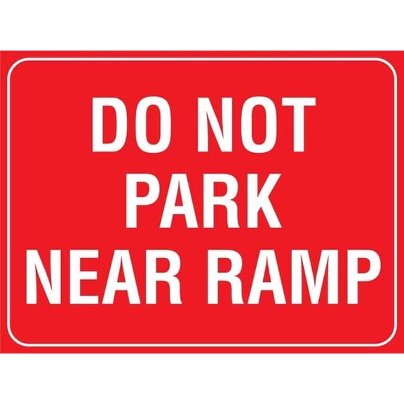 Do Not Park Near Ramp Retro Vintage 8"x12" Metal Tin Sign - Wall Decor for Home Kitchen, Bar, Pub & Restaurant