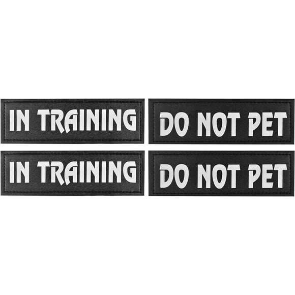 Do Not Pet Dog Harness Patches, in Training Dog Patch, Reflective Removable, 6.2in X 1.9in