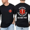 thumbnail image 1 of Do Not Pet Emotional Support Husband Shirt – Funny Two-Sided T-Shirt – Casual Cotton Unisex Tee for Men & Women – Humor Couple Gift, 1 of 7