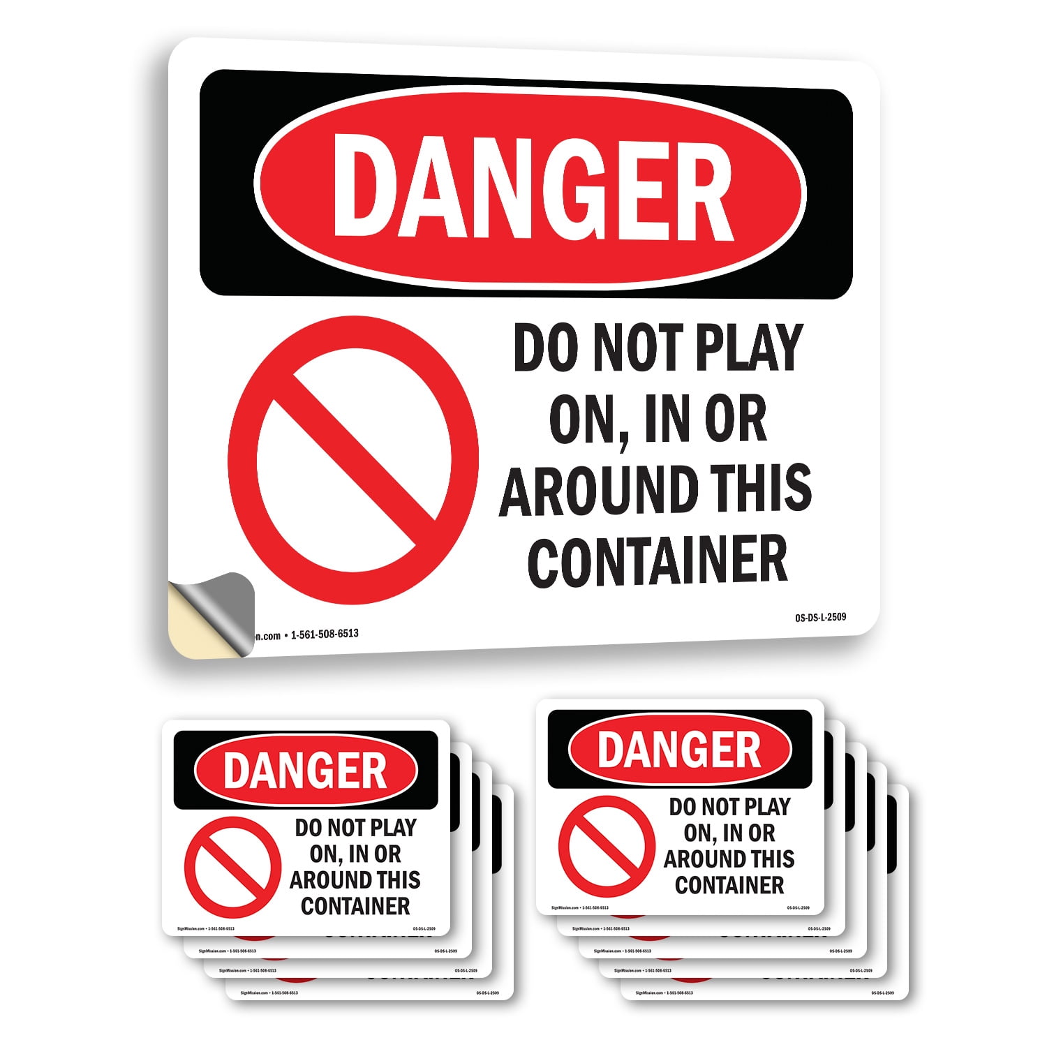 Do Not Play On In Or Around OSHA Danger Vinyl Decal Label 10 Inch x 7 ...