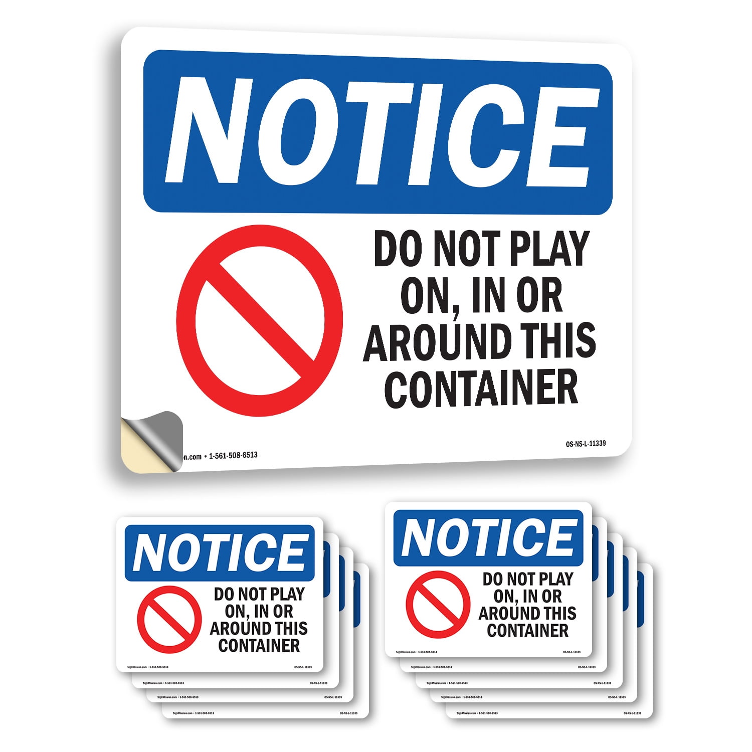 Notpla Pack Do Not Play On In Or Around With Symbol OSHA Notice Vinyl Decal Label ...